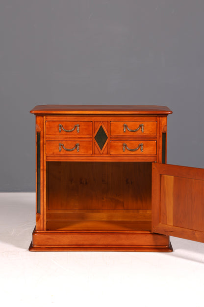 Edle Kommode im Biedermeier Stil Englischer Stil Eibe Echt Holz Sideboard Antik