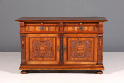 Wunderschöner Gründerzeit Sideboard Antik Nussbaum Schrank Kommode um 1890