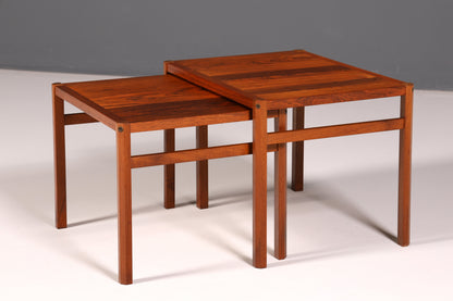 Ensemble de tables d’appoint Filigranes Mid-Century, 2 pièces : table basse, table de rangement et tables gigognes vintage
