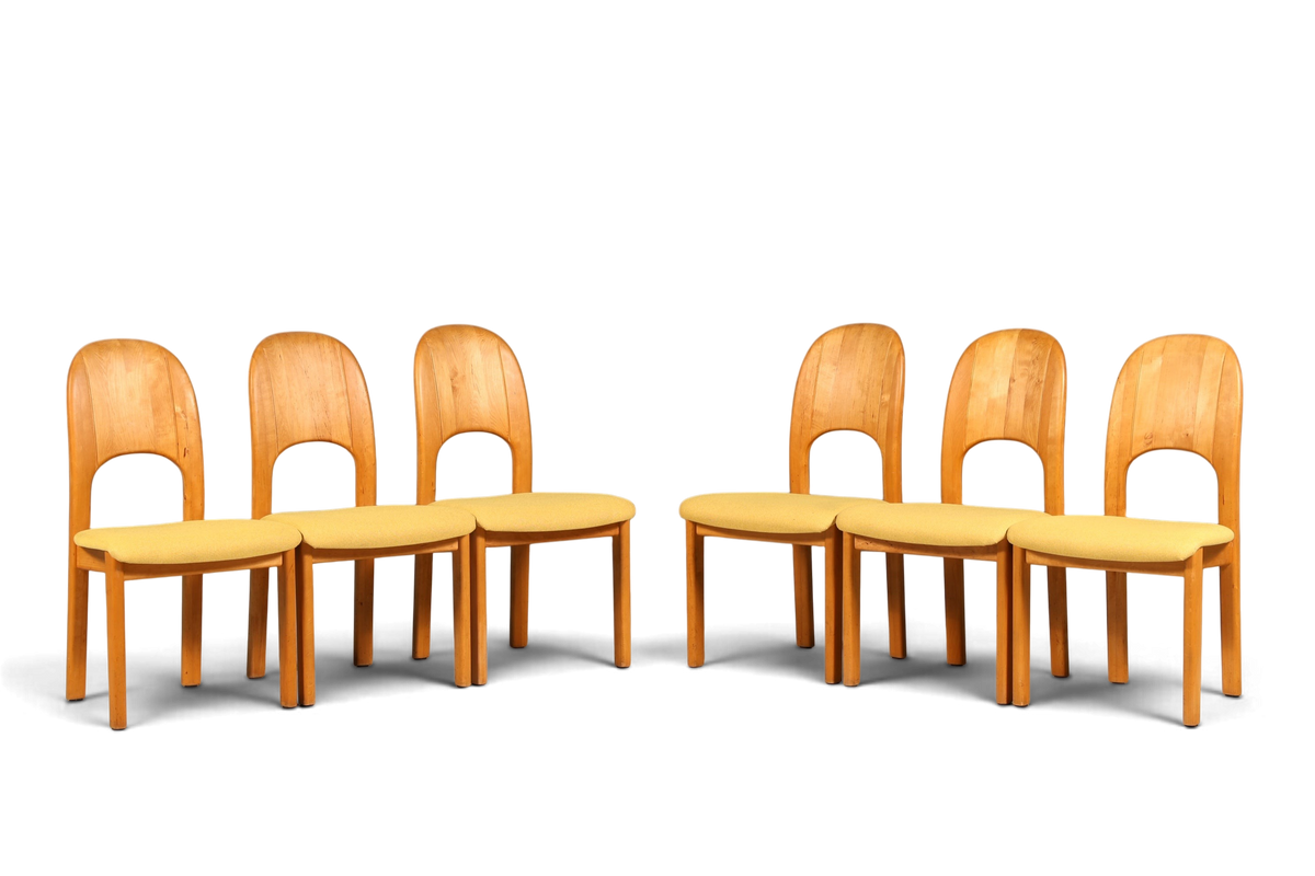 6x Schlichte Mid Century Stühle Retro Stuhlset von Holstebro Møbelfabrik Danish Design Küchenstühle Esszimmer Stühle