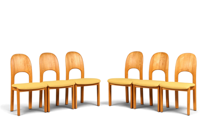 6x Schlichte Mid Century Stühle Retro Stuhlset von Holstebro Møbelfabrik Danish Design Küchenstühle Esszimmer Stühle