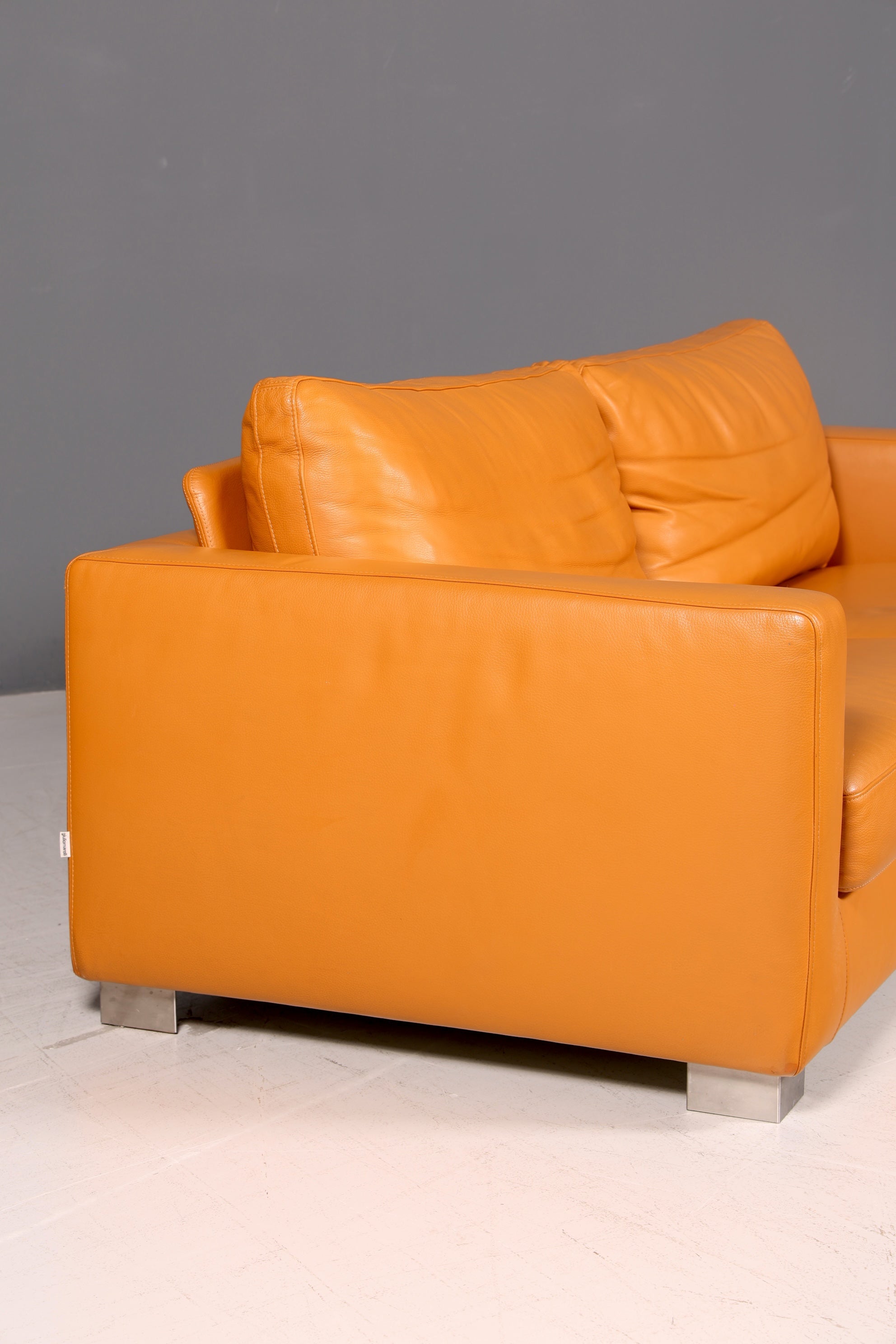 Wunderschönes Ledersofa der Marke Giulio Marelli Cognac Echtleder Couch 2- bis 3-Sitzer Designer Sofa Wohnzimmer
