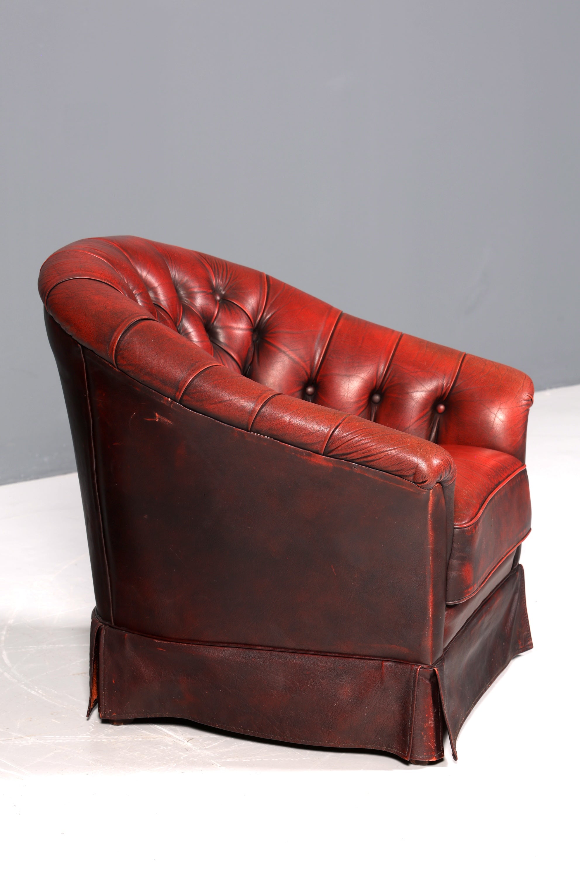 F845 Finish Stilvoller Original Chesterfield Sessel Englischer Armlehnsessel Englisch Herrensessel