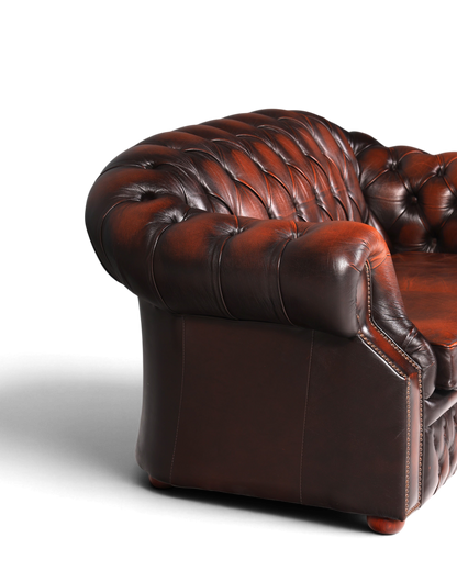 Wunderschönes Original Chesterfield Centurion 2-Sitzer Couch Englisches echt Leder Sofa UK