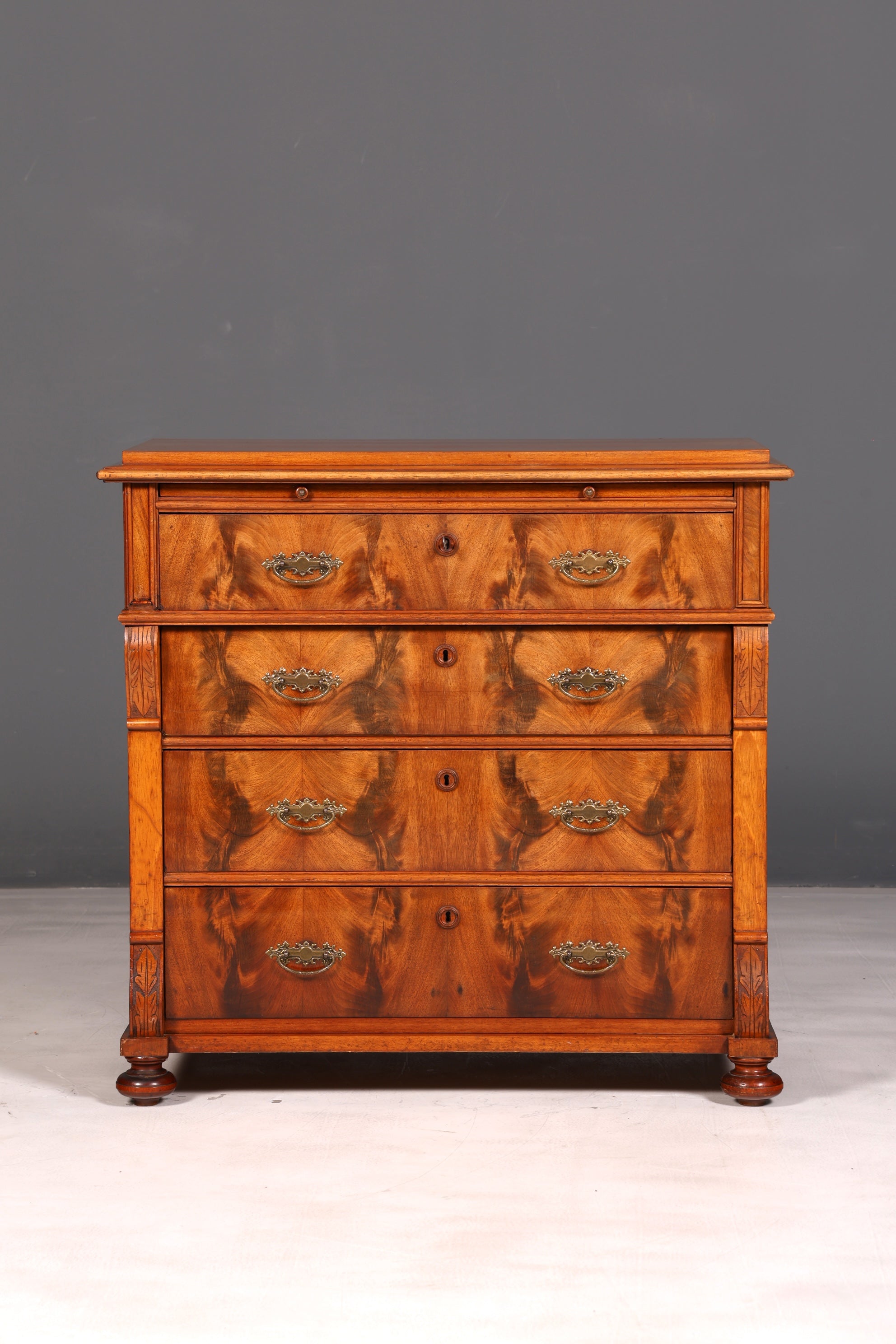 Magnifique commode Louis-Philippe de l’époque Gründerzeit, meuble ancien, buffet, commode à tiroirs en bois massif