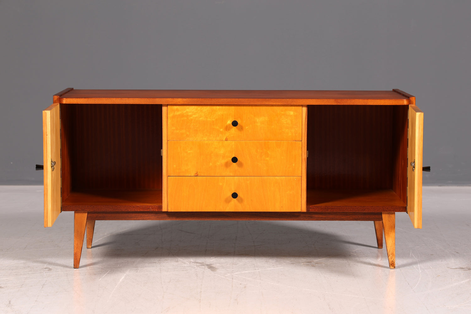 Wunderschönes Mid Century Sideboard Vintage Kommode TV Schrank Flurkommode 60s Holz