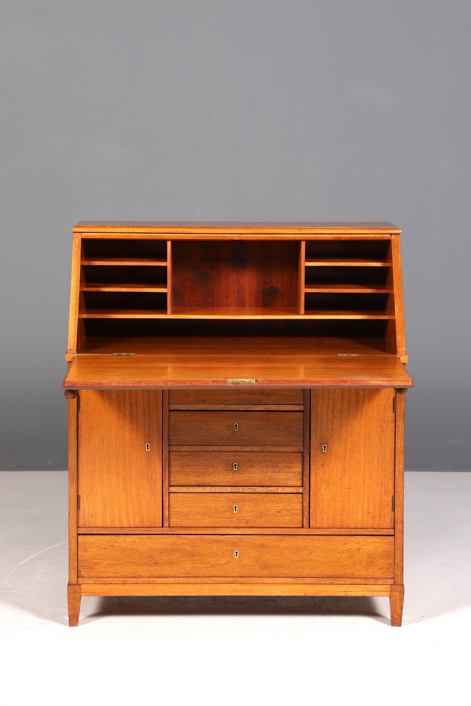 Secrétaire anglais de style onirique, en bois véritable, ancien, vers 1900, meuble de rangement, bureau à écrire