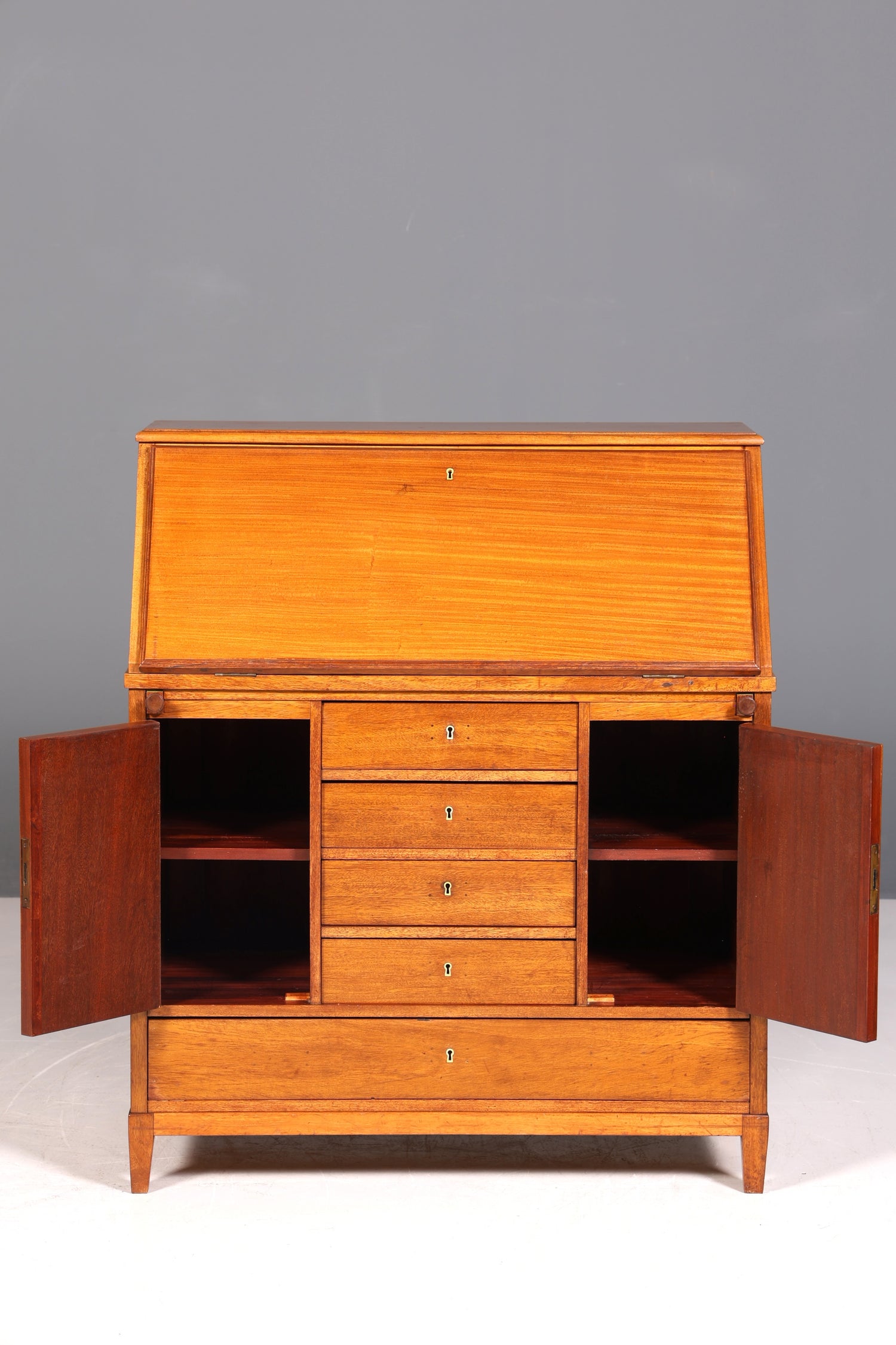 Secrétaire anglais de style onirique, en bois véritable, ancien, vers 1900, meuble de rangement, bureau à écrire