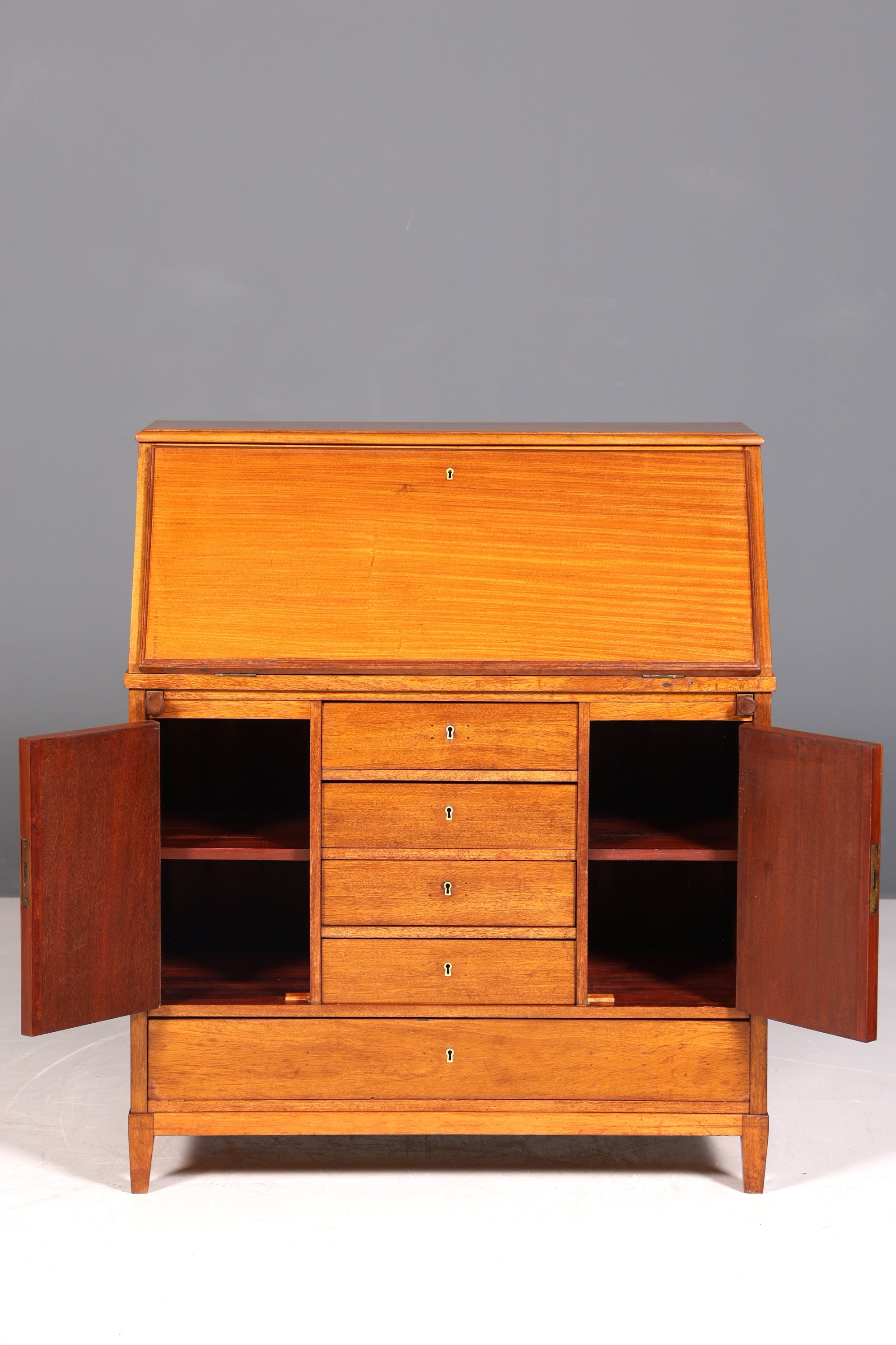 Secrétaire anglais de style onirique, en bois véritable, ancien, vers 1900, meuble de rangement, bureau à écrire
