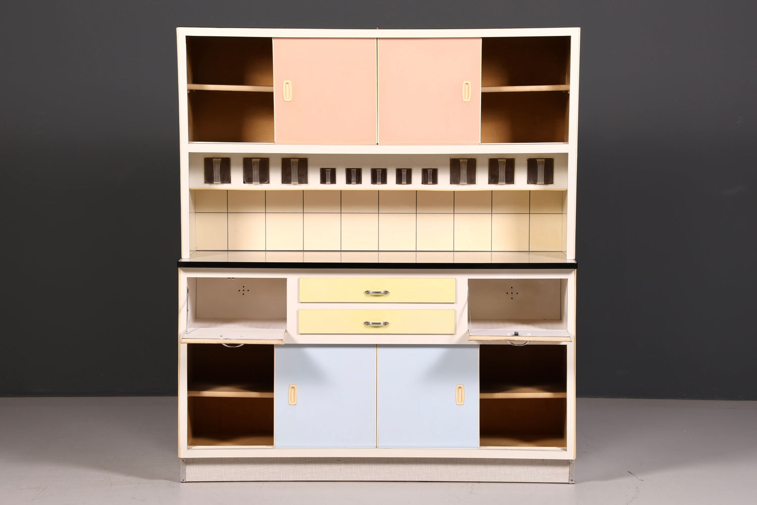 Kultiger Mid Century Küchenschrank Vintage Buffet Retro Anrichte 60er Jahre Schrank