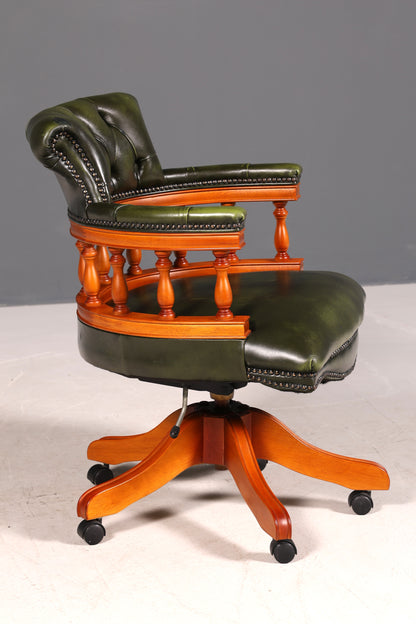 G216 Finish cm Original Chesterfield Centurion Captain Chair Englisch grün echt Leder Sessel (Kopie)