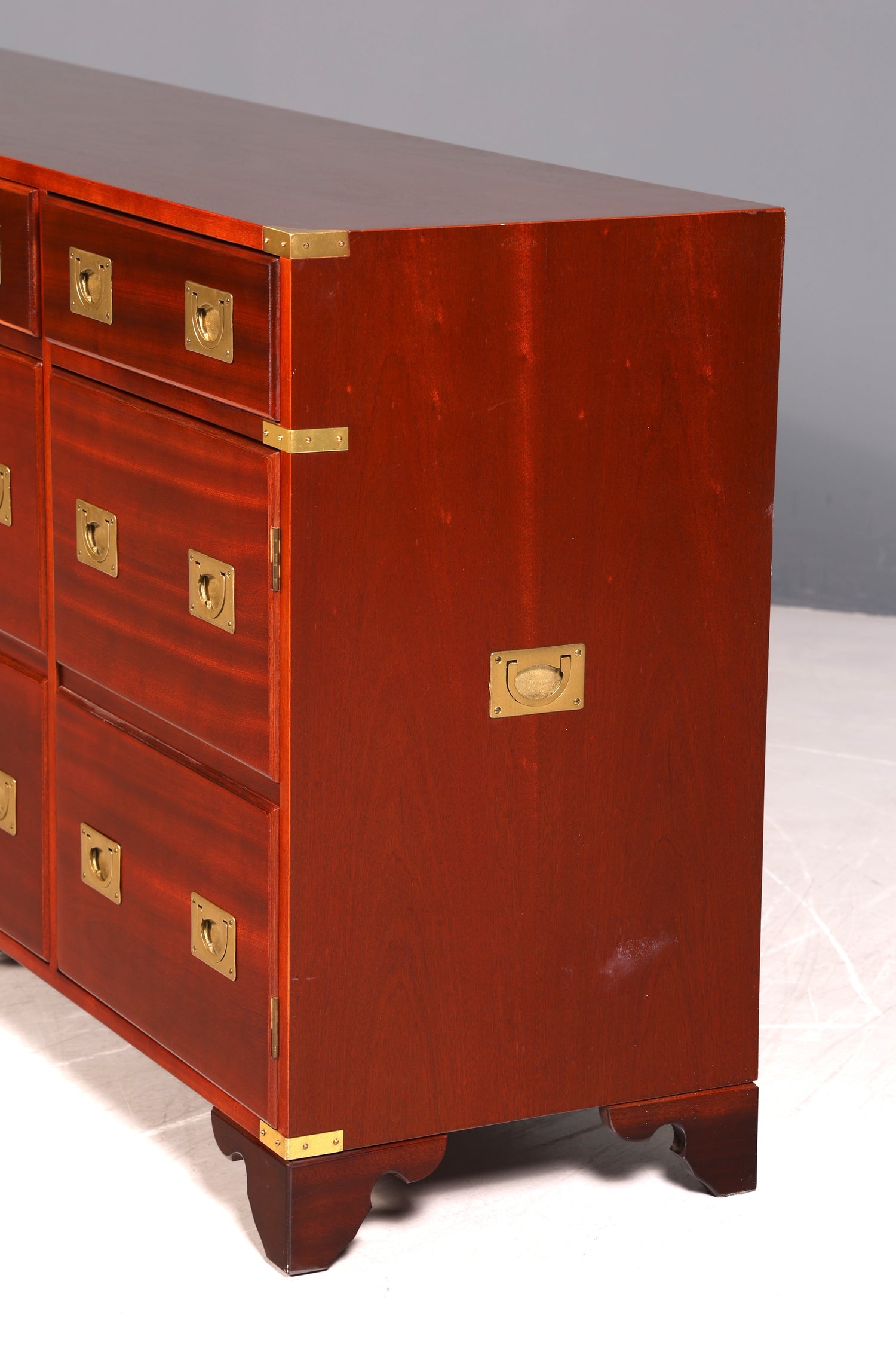 Traumhaftes XXL Maritim Sideboard Englische Schiffs Kommode Englisch Antik Schrank Military Chest