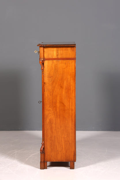 Meuble onirique Louis Philippe vers 1880, style Gründerzeit, meuble haut Vertiko