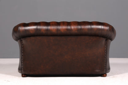 Wunderschöne Original Chesterfield Centurion 2-Sitzer Couch Echt Leder Sofa Englisch UK Ledersofa Antik