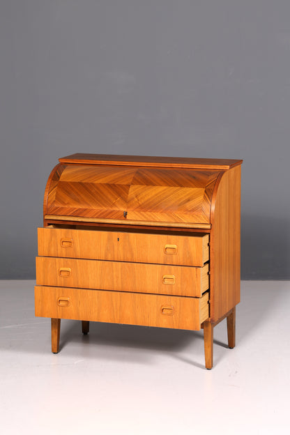 Wunderschöner Mid Century Rollladen Sekretär Danish Design Schreibkommode 60er Jahre