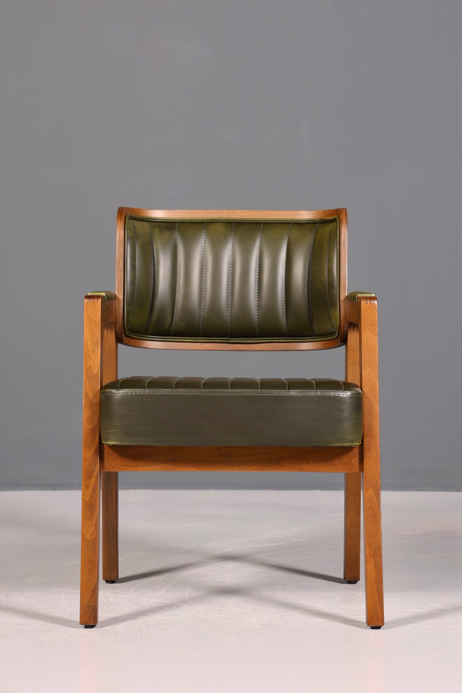 Noble armchair "Lima" dining room chair with wickerwork in green kitchen chair armchair