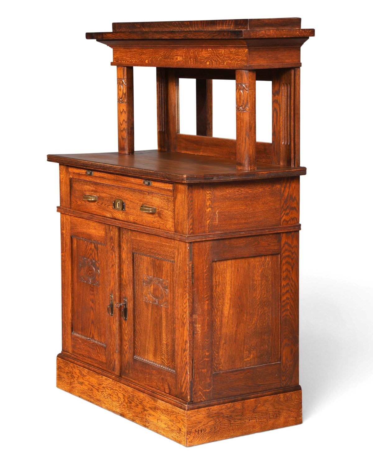 Wunderschönes Jugendstil Sideboard Antik Eiche Kredenz Buffet Anrichte Schrank Kommode