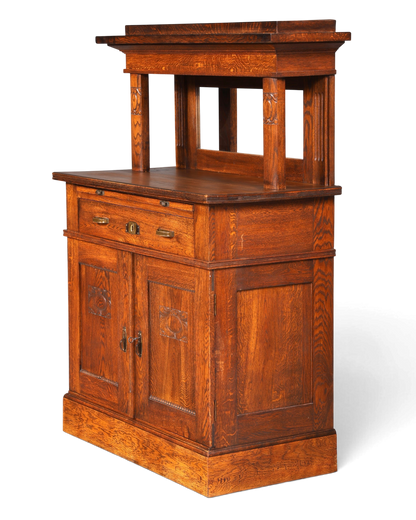 Wunderschönes Jugendstil Sideboard Antik Eiche Kredenz Buffet Anrichte Schrank Kommode
