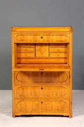 E893 Finish Stilvoller Biedermeier Sekretär Louis Philippe Vertiko Antik Kommode Schreibkommode Office Desk