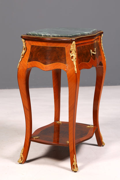 Traumhafter Louis XV Beistelltisch Barock Stil Ablagetisch Marmor Kommode Telefontisch