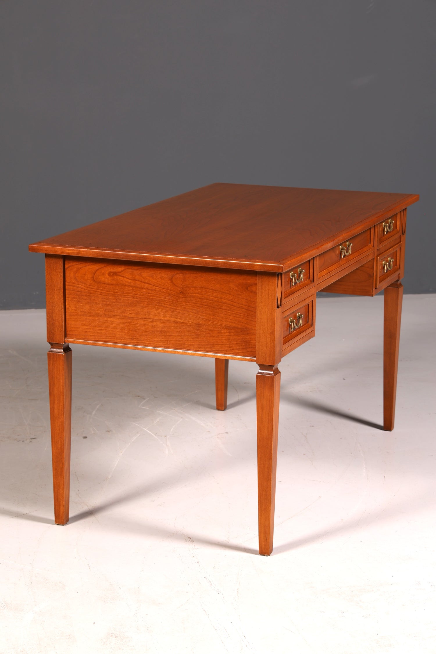 Traumhafter Original Selva Schreibtisch Villa Borghese Antik Stil Kirschbaum Bürotisch Office Desk Vintage