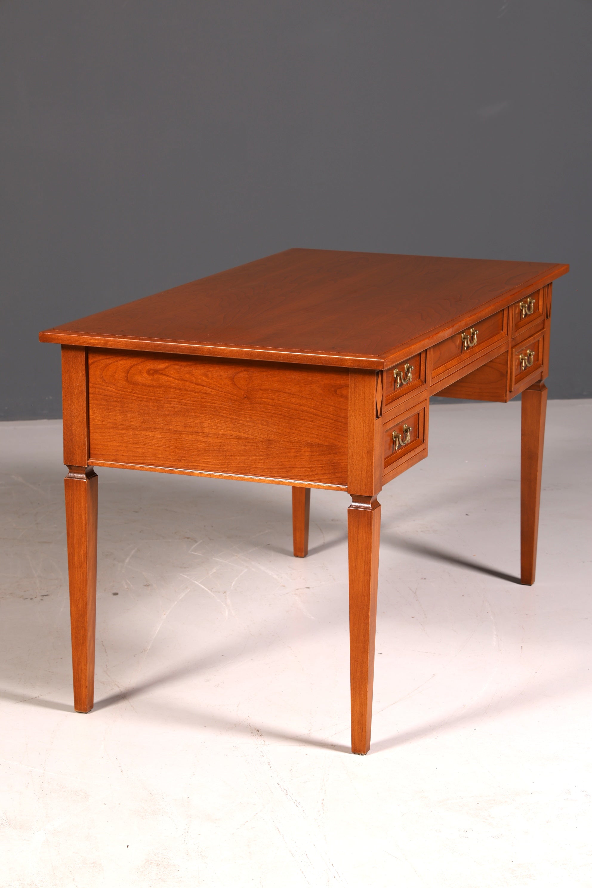Traumhafter Original Selva Schreibtisch Villa Borghese Antik Stil Kirschbaum Bürotisch Office Desk Vintage