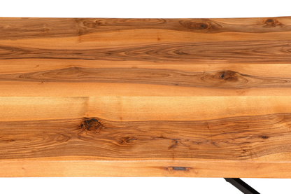 Wunderschöner Nussbaum Tisch 260cm-97cm Esszimmer Tisch Baumkanten Platte massiv Holz Küchentisch