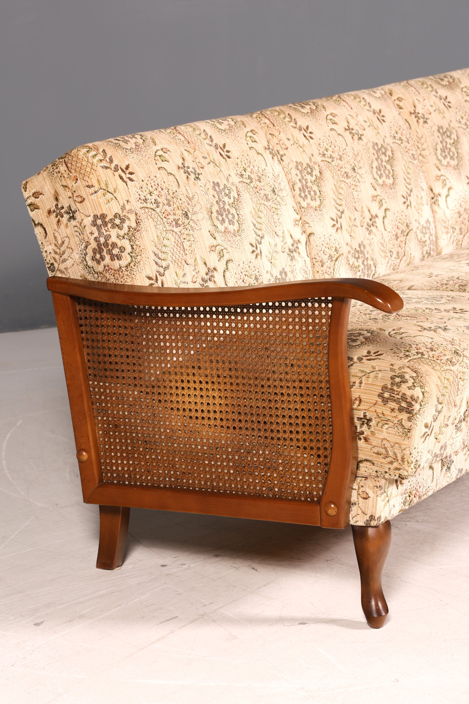 Wunderschöne Chippendale Couch Sofa 3-Sitzer Gästebett Polstersofa Antik Stil Wiener Geflecht Schlafsofa Wohnzimmer Lounge