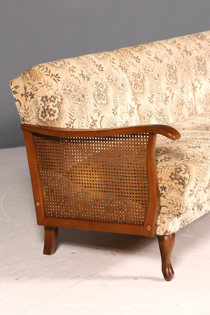 Wunderschöne Chippendale Couch Sofa 3-Sitzer Gästebett Polstersofa Antik Stil Wiener Geflecht Schlafsofa Wohnzimmer Lounge