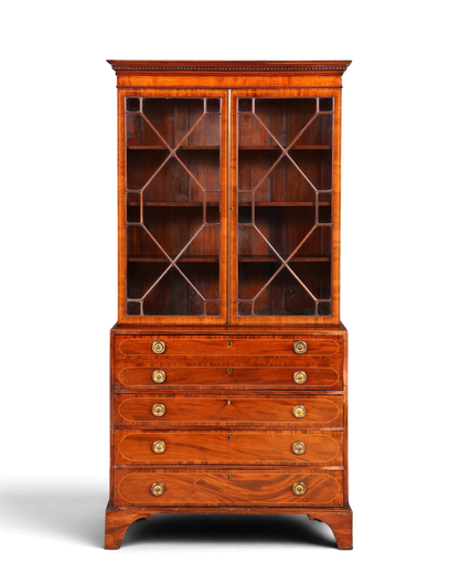 G785 Finish Wunderschöne Englische Vitrine Bibliothek Sekretär echt Holz Antik Schrank Regal (Kopie)
