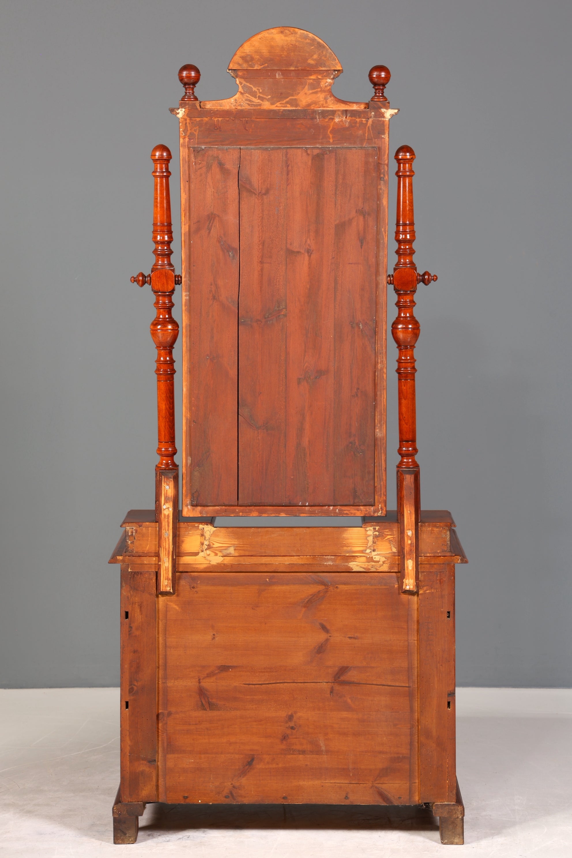 Edle Louis Philippe Kommode mit Spiegelaufsatz Gründerzeit Frisierkommode Holz Schrank Antik Flurschrank um 1880