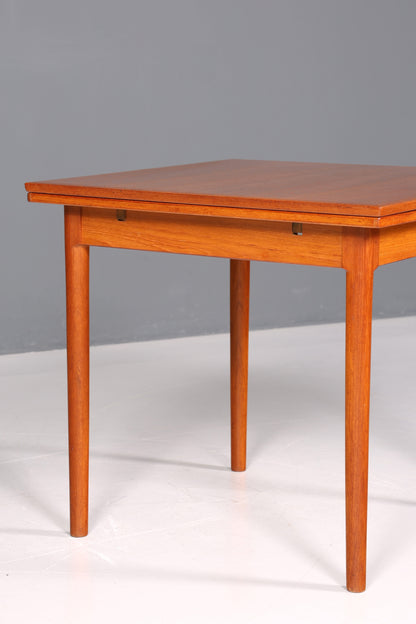 Schlichter Mid Century Esstisch Bernhard Pedersen &amp;Søn ausziehbarer Danish Design Teak Holz Küchentisch Esszimmer Tisch