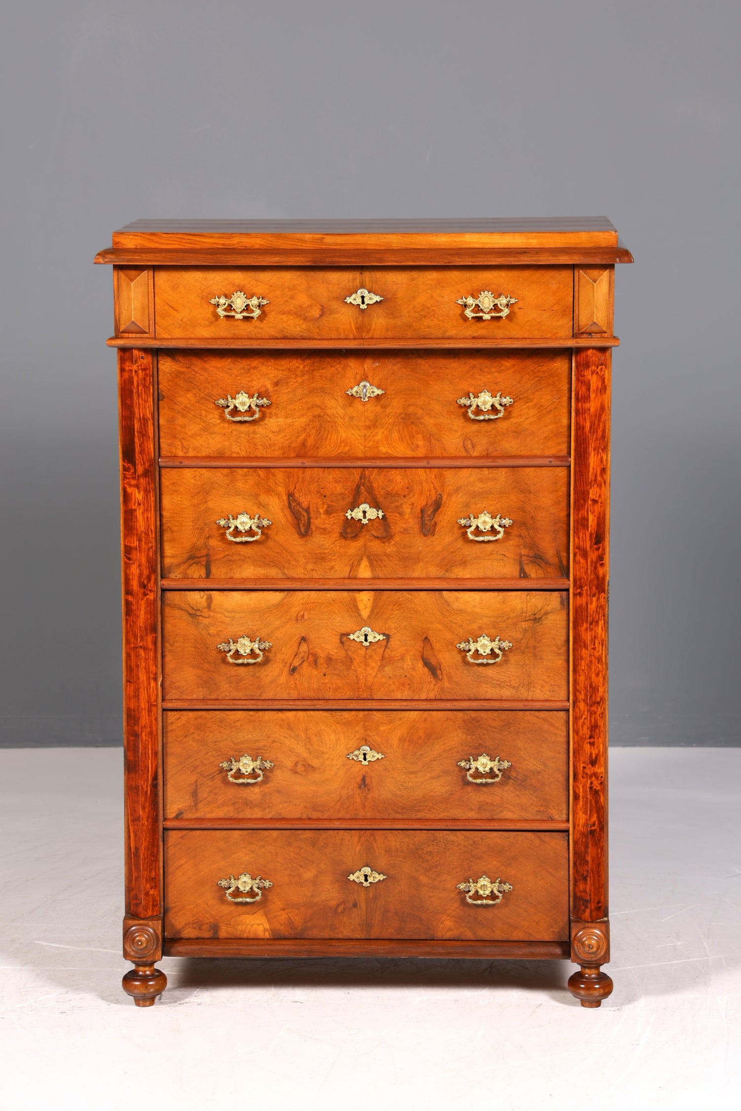 Beau secrétaire Gründerzeit, commode Art Nouveau, meuble ancien