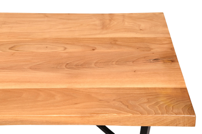 Wunderschöner Nussbaum Tisch 220cm-95cm Esszimmer Tisch Baumkanten Platte massiv Holz Küchentisch