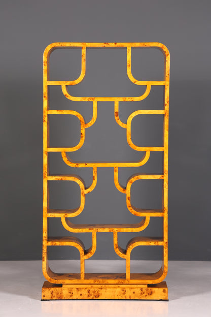 Impressionnante bibliothèque de style Ludvik Volak, en bouleau, style Art déco, meuble de luxe, pièce culte pour bibliothèque, séparateur de pièce