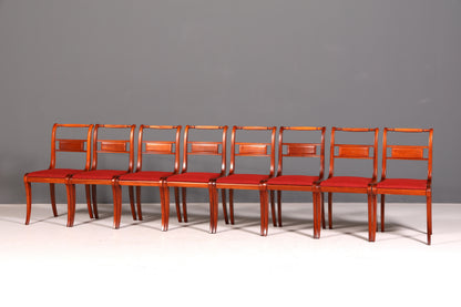 8x Edle Englische Stühle Englisch Dining Chairs Antik 60er Jahre Regency Küchenstühle Stuhlset