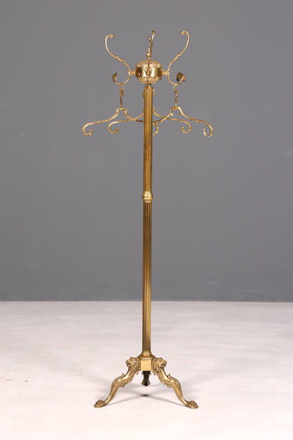 Prunkvoller Jugendstil Messing Garderobenständer Kleiderhaken Antik Flur Kleiderständer
