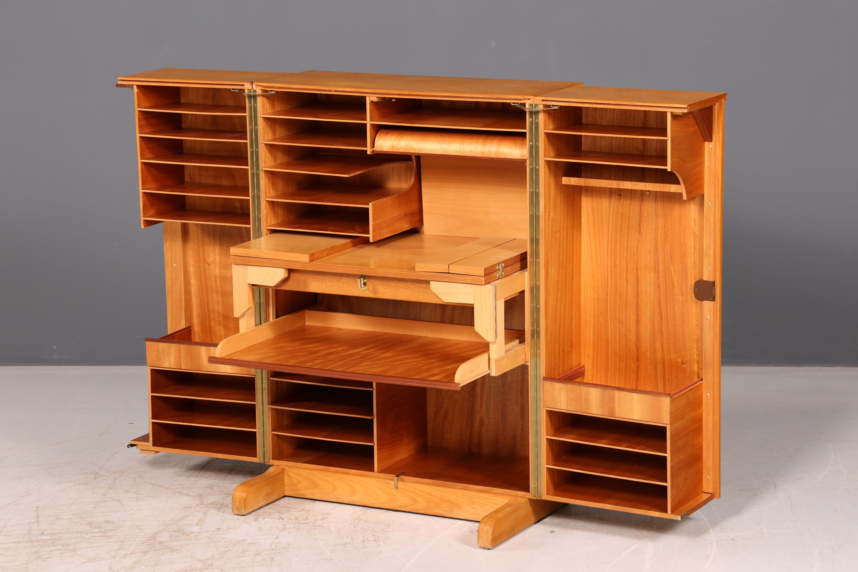 Seltener Magic Box Sekretär Mid Century Schreibkommode Büro Schrank Schweiz Designklassiker Vintage