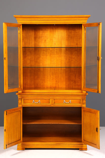 Traumhafte Original Selva Vitrine Villa Borghese Antik Massivholz Buffet Schrank Bibliothek Glasvitrine Made in Italy
