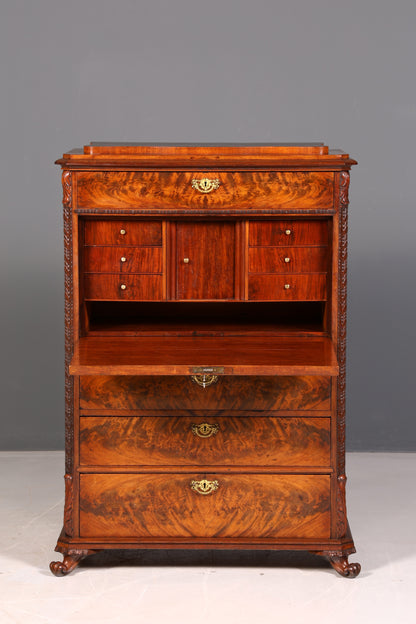 Stilvoller Louis Philippe Sekretär Vertiko Gründerzeit Kommode Schubladenkommode Antik um 1880 Chiffoniere