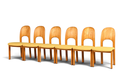 6x Schlichte Mid Century Stühle Retro Stuhlset von Holstebro Møbelfabrik Danish Design Küchenstühle Esszimmer Stühle