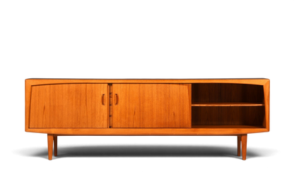F960 Finish cm Schlichtes Mid Century Sideboard Vintage TV Kommode 60s Schrank Longboard Retro Lowboard