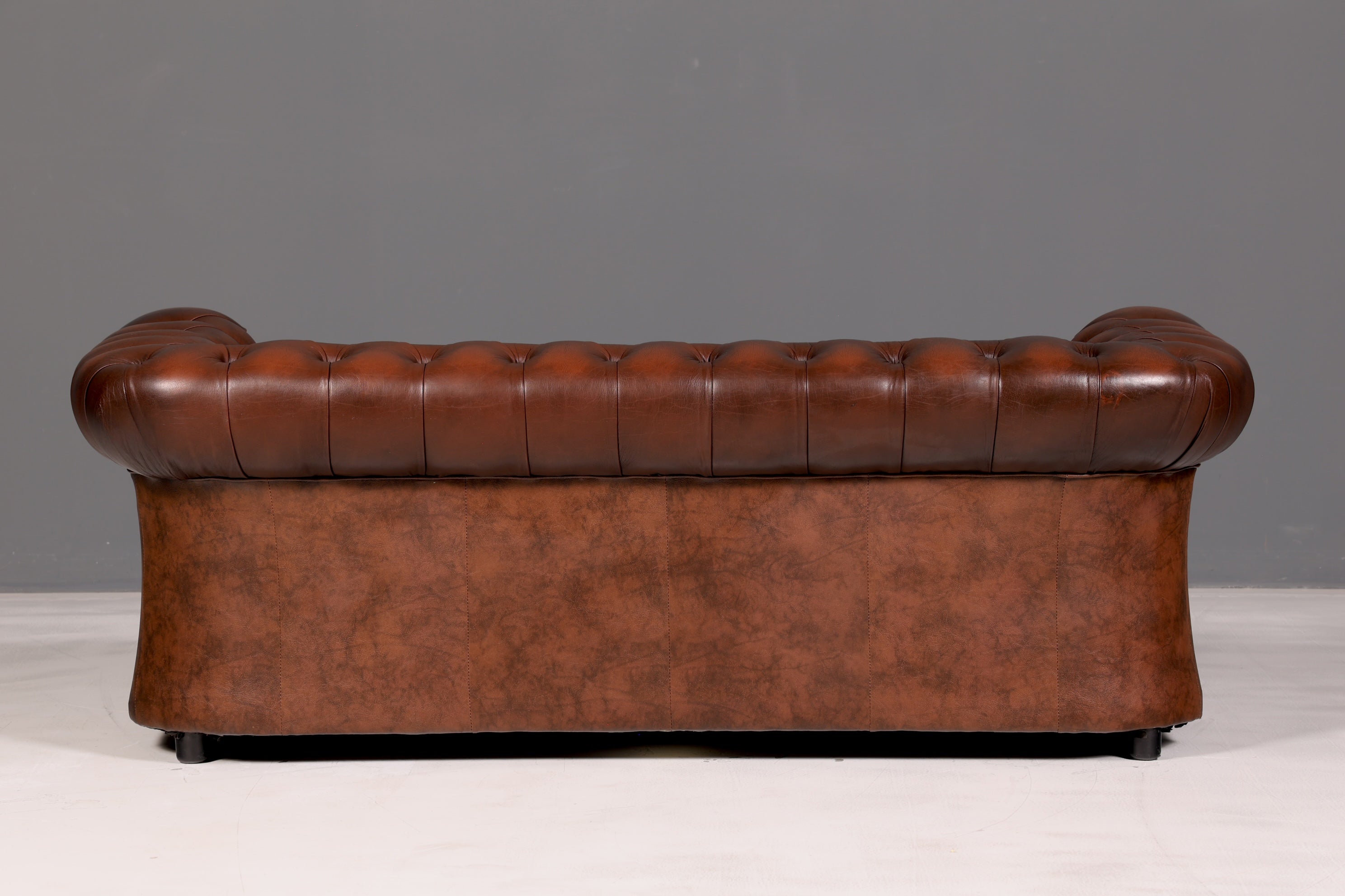 Magnifique canapé Chesterfield Centurion original, 3 places, en cuir véritable, canapé anglais capitonné en cuir