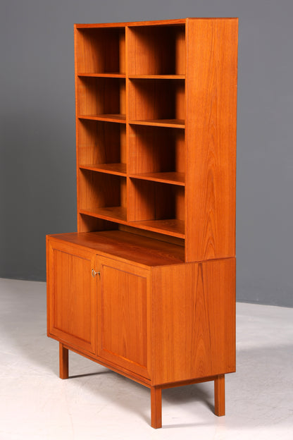Traumhaftes Mid Century Regal Teak Holz Schrank Danish Design Retro Kommode Vintage Bücherregal 60er Jahre