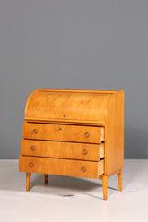Wunderschöner Mid Century Rollladen Sekretär echt Holz Büro Schrank Vintage Schreibkommode 60s