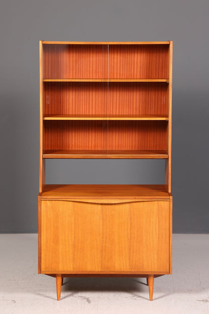 Wunderschönes Mid Century Regal Bücherregal Vintage Highboard Schrank Klapprschrank Holz 60s