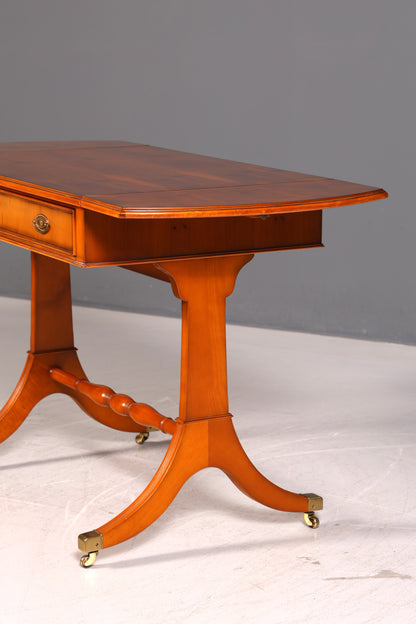 Wunderschöner Original Heldense Englischer Schreibtisch Konsole Konsolentisch Klappbar Bürotisch Antik Office Desk Holz 60s UK
