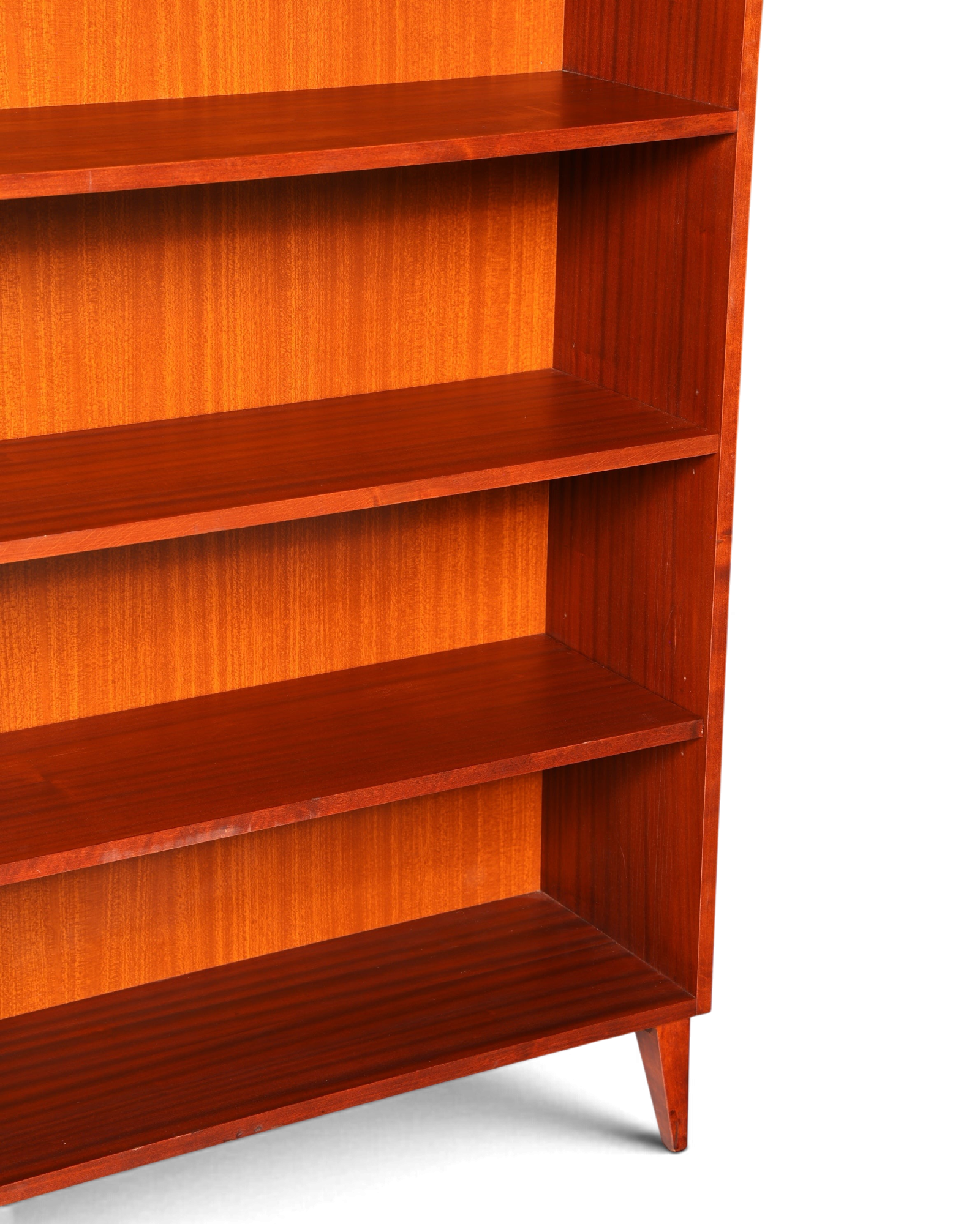 Hauptstadt Möblerei Mid Century Bücherregal aus massivem Holz mit verstellbaren Regalböden im 60er Jahre Design