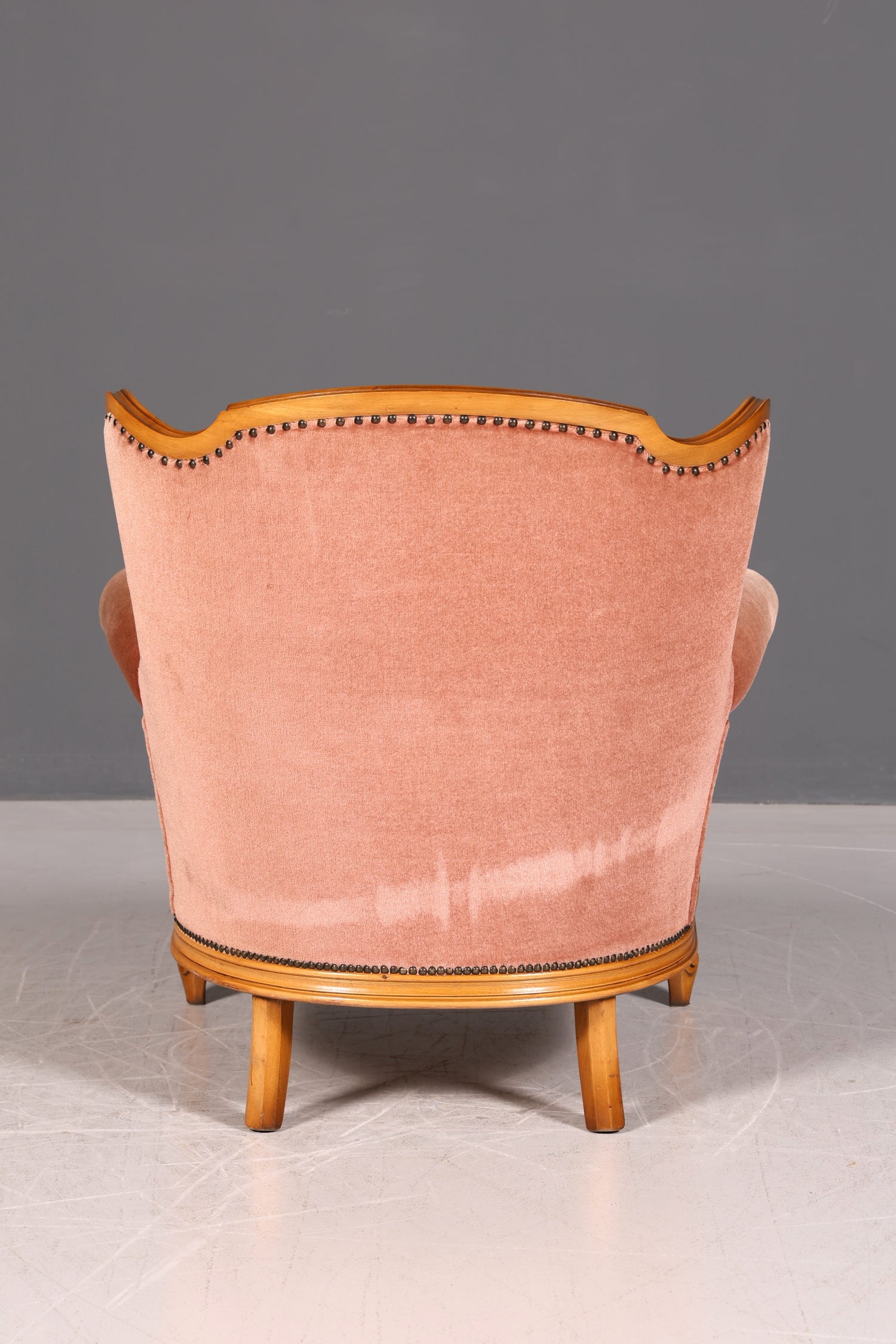 Edler Chippendale Armlehnsessel Barock Stil Samt Stoff Sessel Armchair Rococo Antik 3 von 4