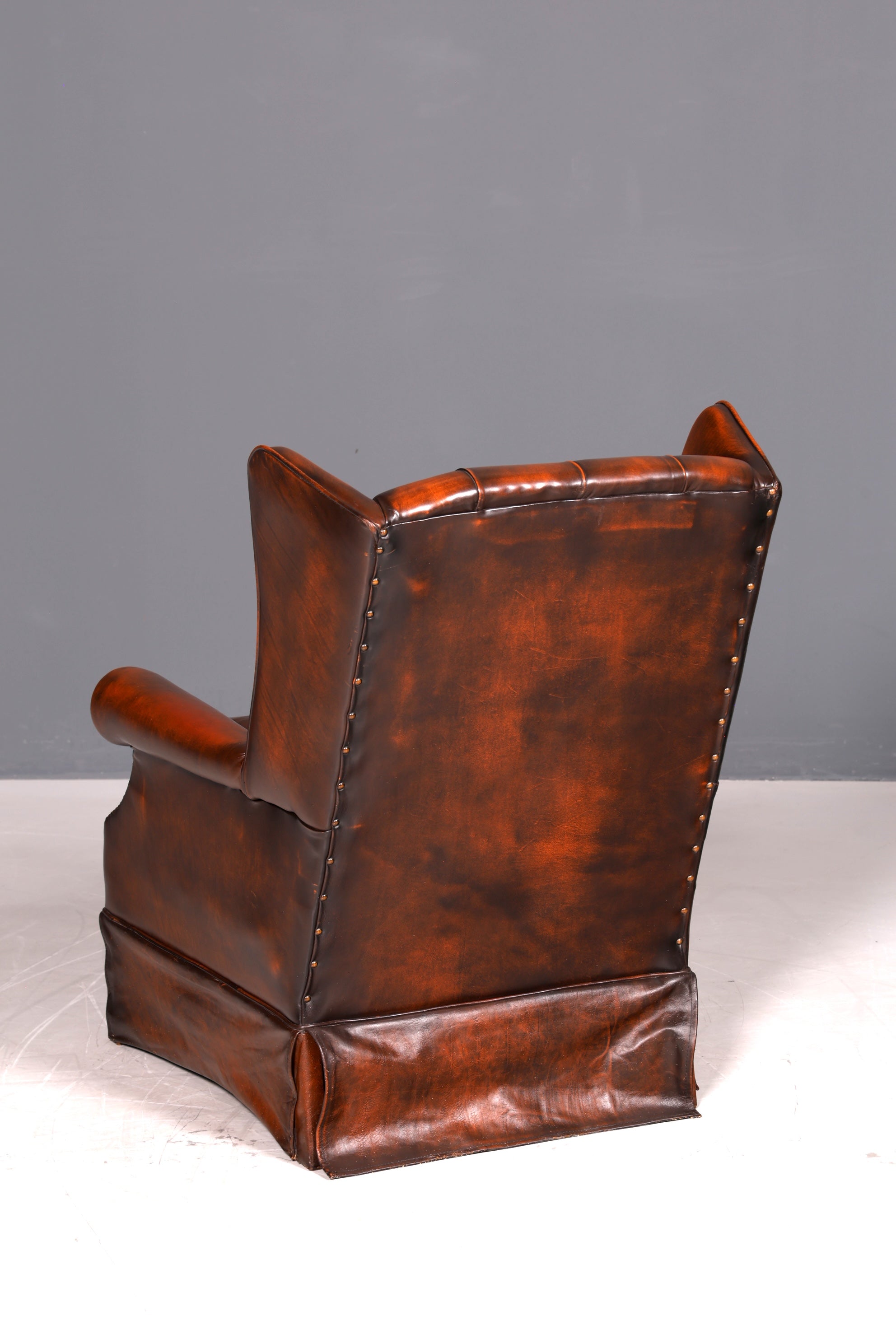 Original Chesterfield Ohrenbacken Sessel Englisch Leder Herrensessel UK Armlehnsessel